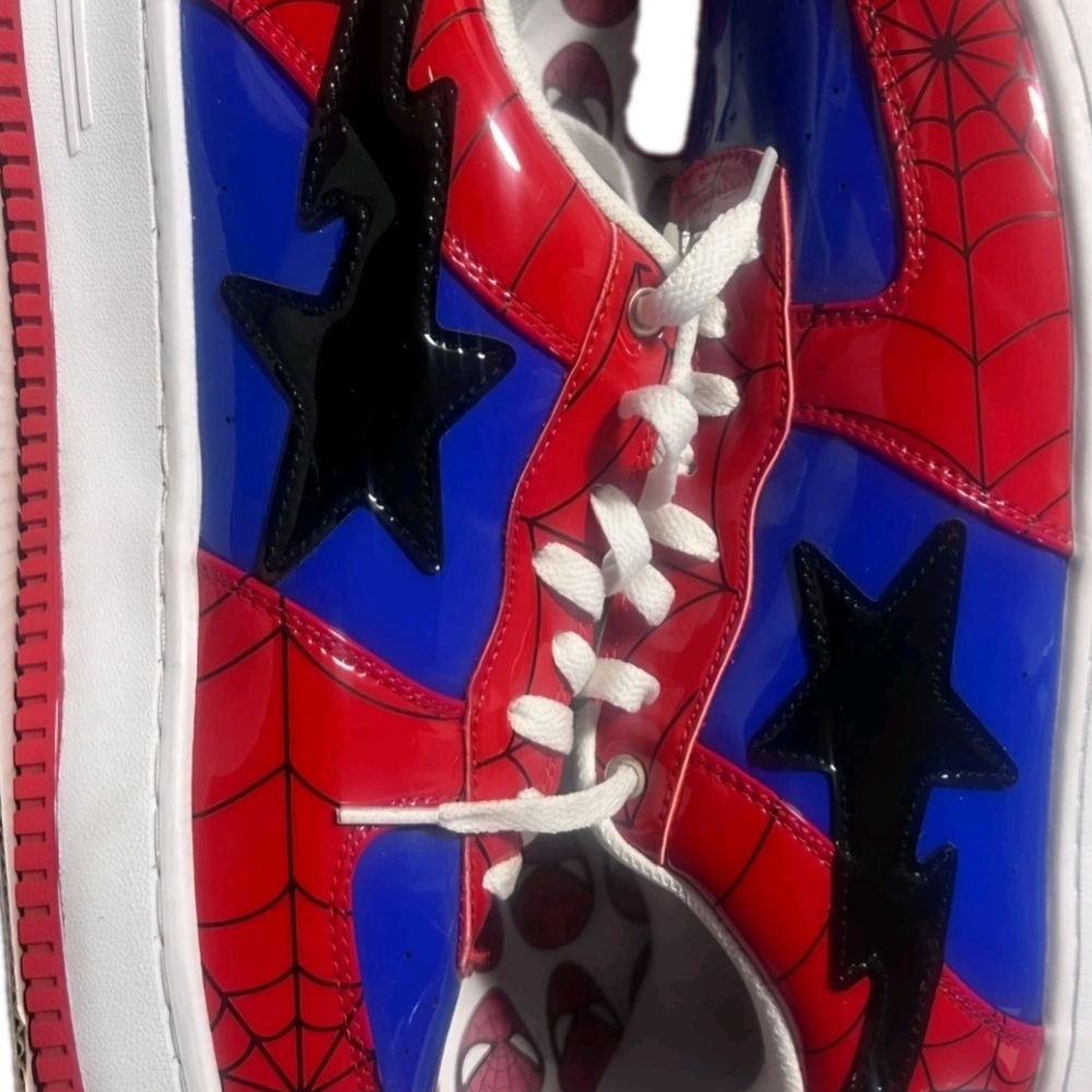 A BATHING APE x Marvel Comics Bape Sta Low 'Spider-Man' US Men's Size 9 - Picture 4 of 5